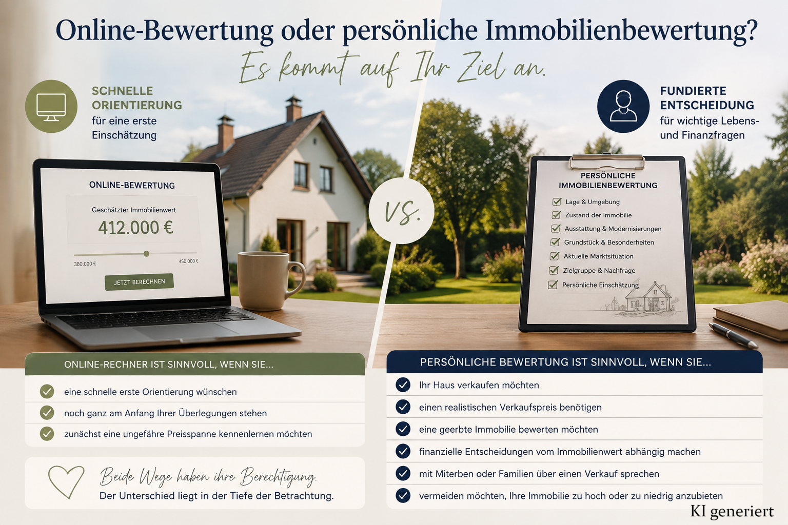 Was unterscheidet die Immobilienbewertung durch Makler von Online-Diensten